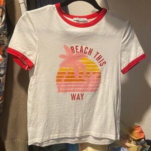 beach vacation vibe ringer top baby tee
